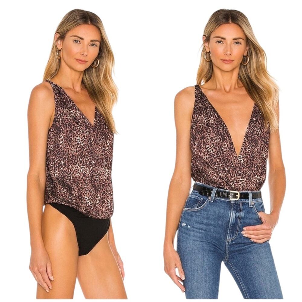 NWOT Paige Brown Nadynne Animal Print Sleeveless Bodysuit – Sz XS